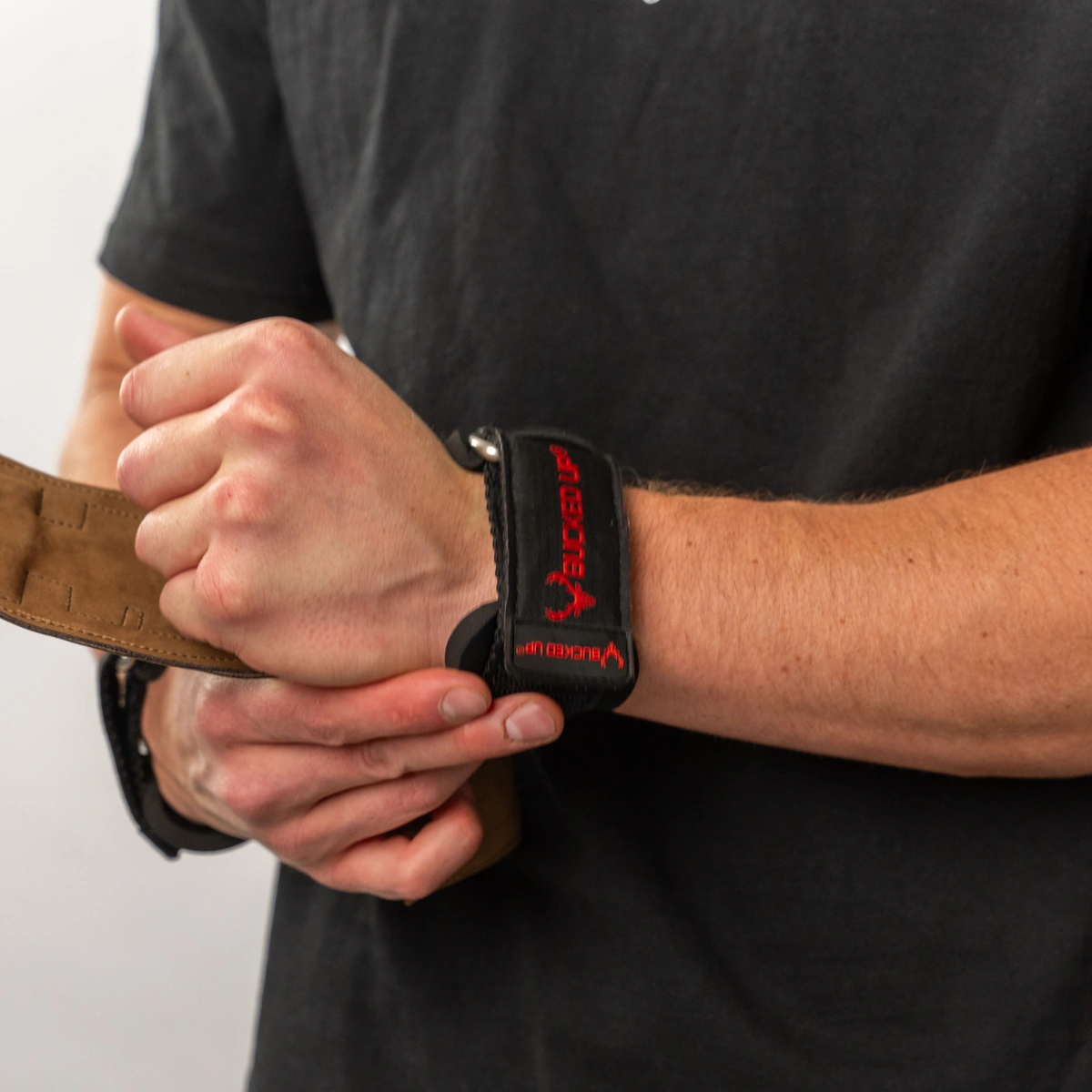 Leather Lifting Grips Bucked Up